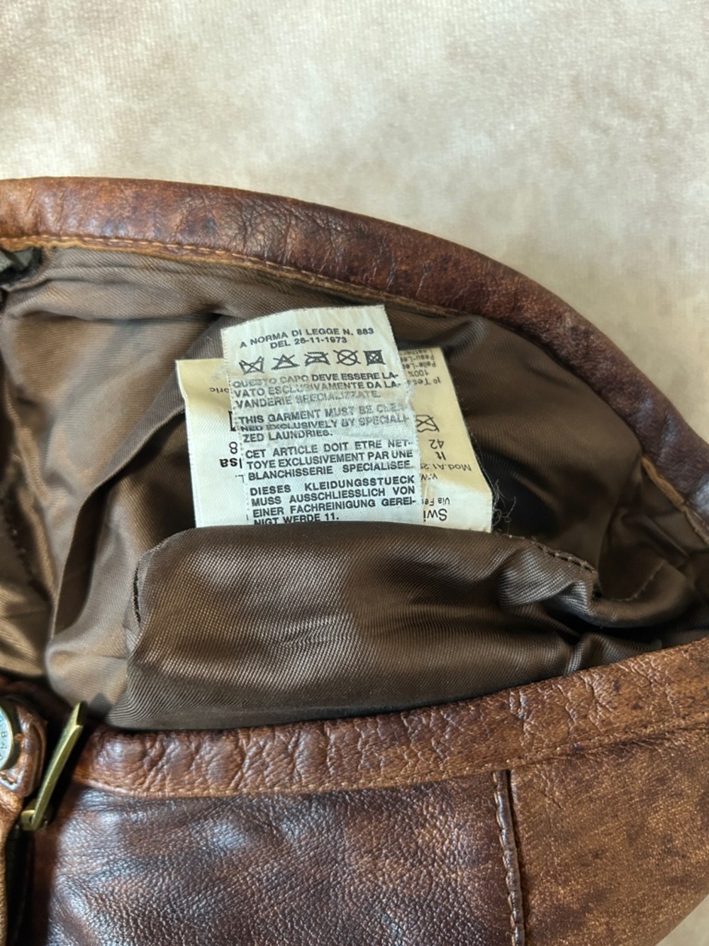 VTG Roccobarocco Jeans Italy Brown Leather Pants Flares Mid Rise IT 42 US 8 - Picture 6 of 7